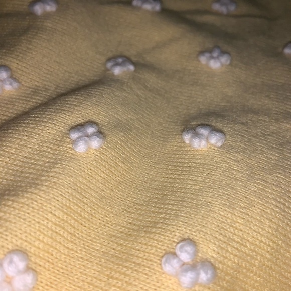 Boden French Knots Embroidered Wool Blend Lightweight Pullover Sweater Yellow - Picture 4 of 15